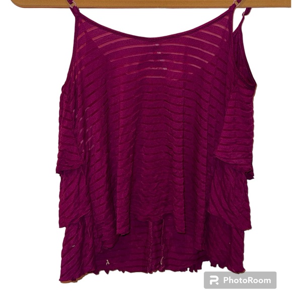 FREE PEOPLE WOMEN’S LAYERED TANK TOP WITH ADJUSTABLE SPAGHETTI STRAPS SIZE XS - Picture 2 of 4